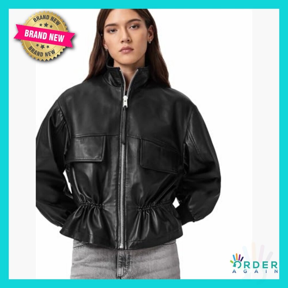 Sheep Leather Casual Jacket Relaxed Fit Classic Chic Outerwear Timeless - Picture 4 of 7